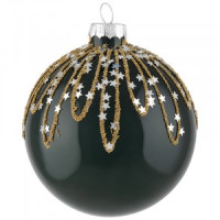 Шар "Конфетти" 8см, цвет темно-зеленый (кратность16шт!)(цена за 1шт) Волшебная страна