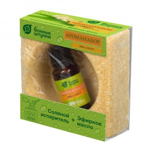 Ароманабор д/бани и сауны (соляной испаритель 700г, масло эфирное Эвкалипт 15мл) Банные штучки