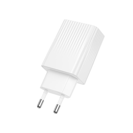 Borofone Зарядное устройство модель BAS74A, 1xUSB-C PD, 1xUSB-A QC 20W, цвет: белый