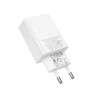 Borofone Зарядное устройство модель BAS74A, 1xUSB-C PD, 1xUSB-A QC 20W, цвет: белый
