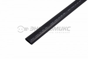 REXANT термоусадка трубка ТУТ клеевая  24,0/8,0мм (3:1) 1м  черная, (5!) 26-0024