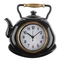 Часы настенные чайник 27х28,5 см, корпус черный с золотом &quot;Классика&quot;, арт.3129-006