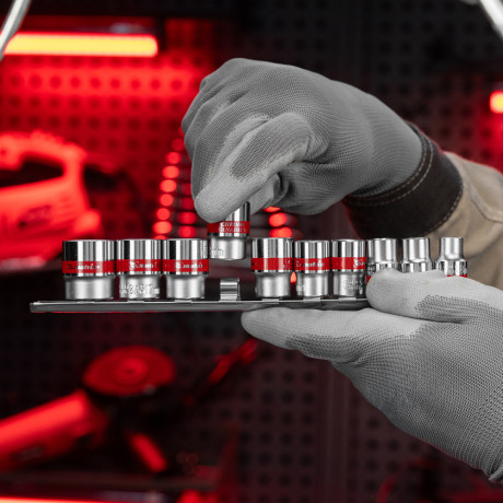 Набор универсальных торцевых головок 3/8", Spline, CrV, 8-19мм, 10 штук Matrix