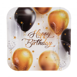 FNtastic Набор тарелок бумажных, 6 шт, Happy birthday! 18x18 см