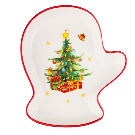 MILLIMI Лесная сказка Блюдо в форме варежки, 20х17,5х3см, керамика