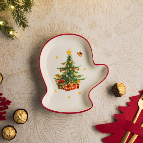 MILLIMI Лесная сказка Блюдо в форме варежки, 20х17,5х3см, керамика