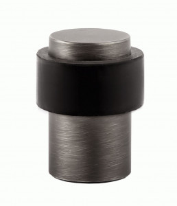 Ограничитель дверной РЕНЦ напольный, матовый черный никель/черный INDS 34 MBN/Black