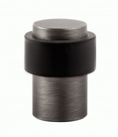 Ограничитель дверной РЕНЦ напольный, матовый черный никель/черный INDS 34 MBN/Black