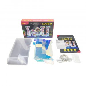 Фигура св/д модель 8 "Я тебя люблю" 656x70x250 мм 7,5W 5V USB гирлянда в компл, Funray