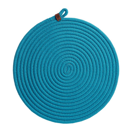 BY COLLECTION Карибы Подставка декоративная, d33см, 100% полиэстер, бирюзовый