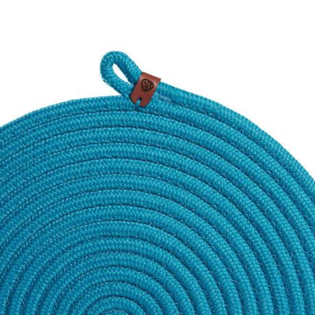 BY COLLECTION Карибы Подставка декоративная, d33см, 100% полиэстер, бирюзовый