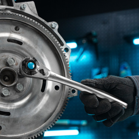 Набор торцевых головок, трещотка 120 зубьев, 1/2", CrV, 12 предметов Gross