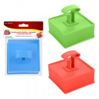 Форма кулинарная с прессом "Квадрат", 9,5*9,5*4,5см (кратность 6шт!!!) пластик DH8-36 Мультидом