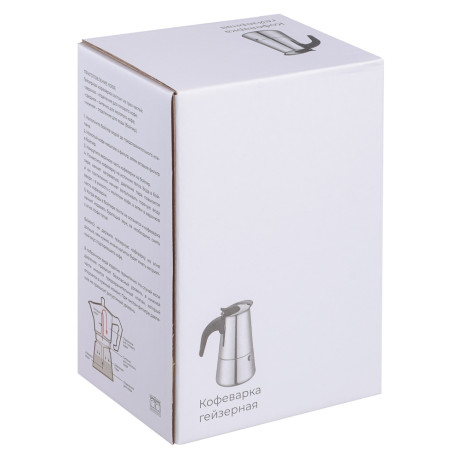 VETTA Кофеварка гейзерная, 4 чашки, нержавеющая сталь, нейлоновая ручка