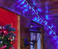 Гирлянда-нить ул. ULD-S1000-120/TWK (мерц) 5W 120LED синий 10м, соед. 8мод. пров бел. IP67 Uniel