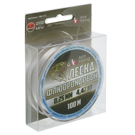 AZOR FISHING Леска флюрокарбоновая 0,25мм, 100м