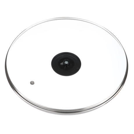 Крышка стеклянная 28см с метал.ободком в сборе