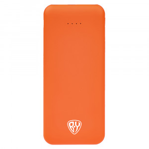 BY Аккумулятор мобильный, 5000 мАч, USB, 2А, прорезиненное покрытие, оранжевый
