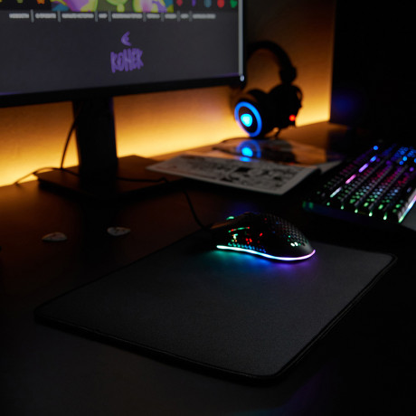 BY Игровой коврик "Speed" 350х250х4мм, прорезиненный с нейлоновым покрытием, чёрный