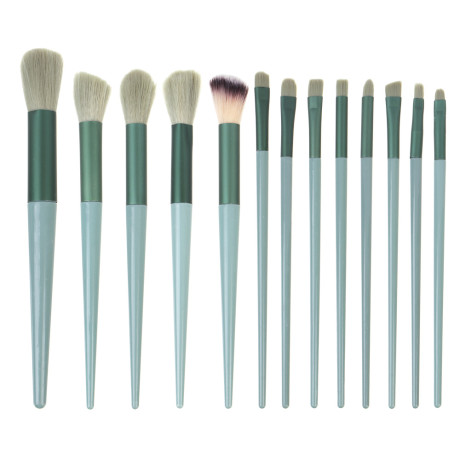 ЮНИLOOK Кисти для визажа 13 шт в чехле, пластик, металл, иск.ворс, полиэстер, 15,5-17,5 см, 3 цвета,