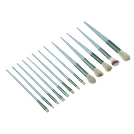 ЮНИLOOK Кисти для визажа 13 шт в чехле, пластик, металл, иск.ворс, полиэстер, 15,5-17,5 см, 3 цвета,