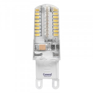 General G9 220V 5W(270Lm)   6500K 6K 13х56 силикон GLDEN-G9-5-S-220-6500 684200