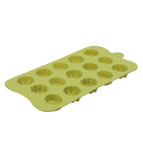 VETTA Форма силиконовая для шоколада и льда 15 ячеек, 21x10x1,6см "Шоколадка", 3 цвета