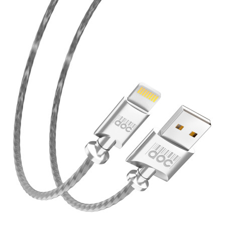 PRILUCHNIY Кабель для зарядки Metall iP, 1м, 2,4A, металл