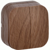 IEK GLORY выкл. ОУ 2 кл. 10А ВС20-2-0-ХД дуб EVH20-K24-10