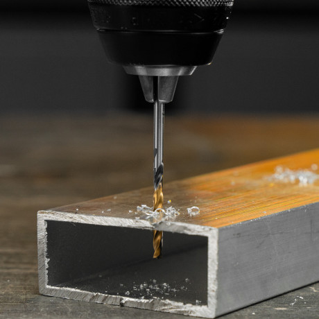 Сверло спиральное по металлу 3 x 61мм, Р6М5, Golden Tip, многогранная заточка, 2шт. Denzel