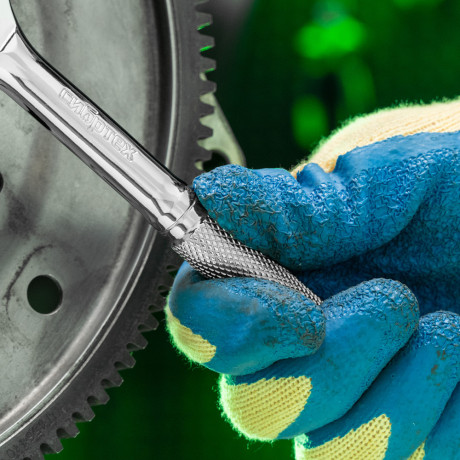 Ключ-трещотка 3/8", 45 зубьев, цельнометаллический, с быстрым сбросом, CrV, хром Сибртех