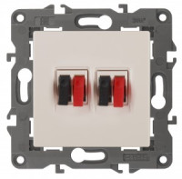 ЭРА 14 Elegance мех. роз. СУ аудио двойная, сл.кость 14-3112-02 автоклеммы 4322