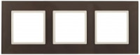 ЭРА 14 Elegance рамка СУ 3 мест.стекло, мокко+сл.к 14-5103-31 5558