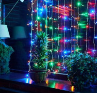 Гирлянда-занавес св/д 3х2м 160LED провод прозрачный ULD-C3020-160/DTA MULTI IP20 Uniel