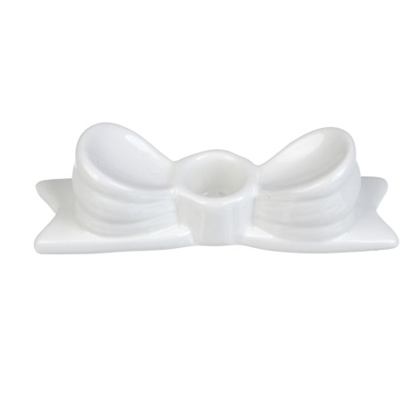 Подсвечник тм LADECOR "Бант", 14x3,5x4 см, доломит