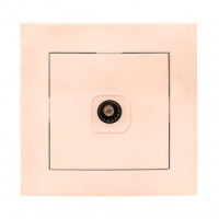 EKF Валенсия роз. СУ телевизионная TV 1 мест. 75Ом 5-862МГц кремовая Al/Cu (корпус PC) EWA00-027-20