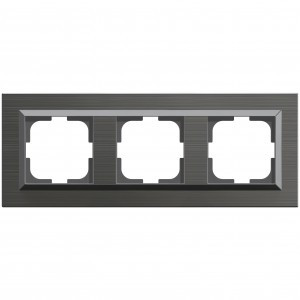 OVIVO Рамка СУ 3 местн. QUANTUM, серый магнит, 405-310000-227