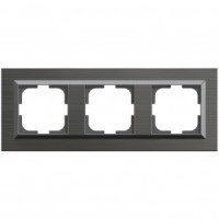 OVIVO Рамка СУ 3 местн. QUANTUM, серый магнит, 405-310000-227