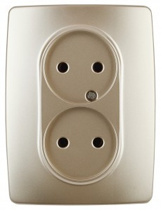 ЭРА 12 роз. СУ 2 мест. 16А шампань, автоклеммы 12-2107-04 0898