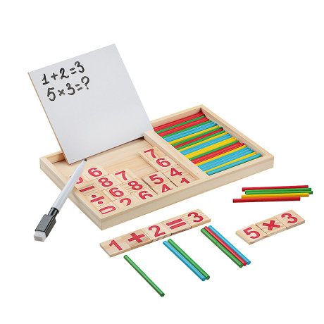 ИГРОЛЕНД Набор развивающий "Первый счет", 23x1,7x15см, дерево