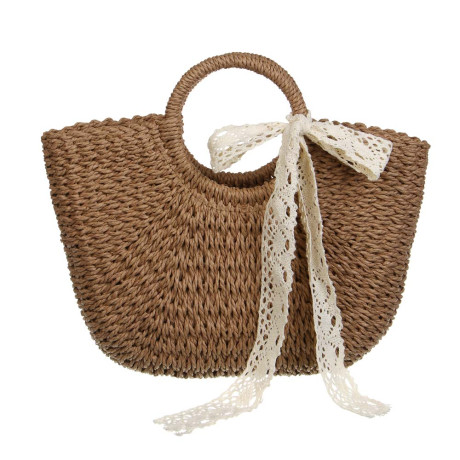 Сумка пляжная плетенная тм ЮL, 40x42см, папирус