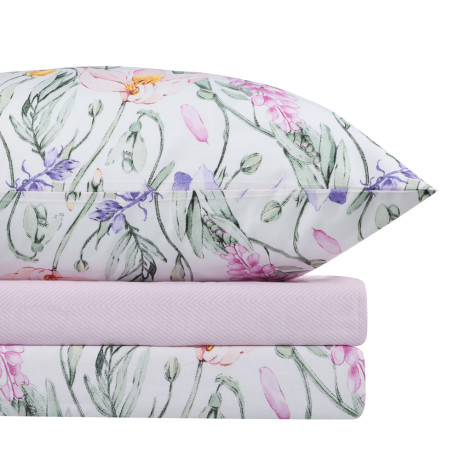 PROVANCE Ботаника Комплект постельного белья евро (4 предмета), поплин, 100% хлопок