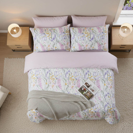 PROVANCE Ботаника Комплект постельного белья евро (4 предмета), поплин, 100% хлопок