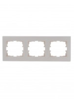 Lezard KARINA рамка 3 мест. (горизонт.) б/вст крем (ABS) 707-0300-148