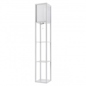 LUMION 8089/1F COMFI LN25 бел., дерево/текстиль Торшер Е27 60W 220V PRACTIC