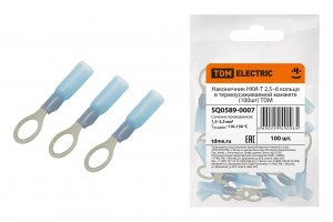 TDM наконечник НКИ-Т 2,5–6 кольцо в термоусаживаемой манжете (уп.100шт, цена за ГУ) SQ0589-0007