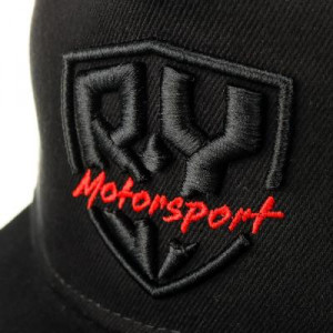 Кепка реперка с сеткой для взрослых «BY Motorsport», 80% хлопок 20% полиэстер, р-р 56-58, черный