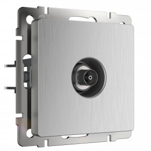 Werkel мех. роз. TV СУ 1 мест. оконечн. (серебряный рифленый) (WL09-TV a035658)  W1183009  a051363