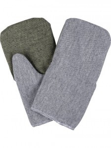 TDM рукавицы рабочие "Полюс", брезентовый наладонник, основа бязь, ватин, серые, 1 пара SQ1016-0517