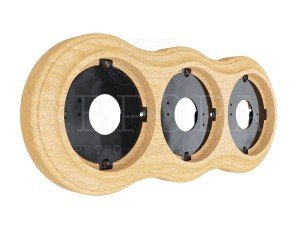 МЕЗОНИНЪ АВРОРА Рамка  трехместная, бук натуральный GE70833-25